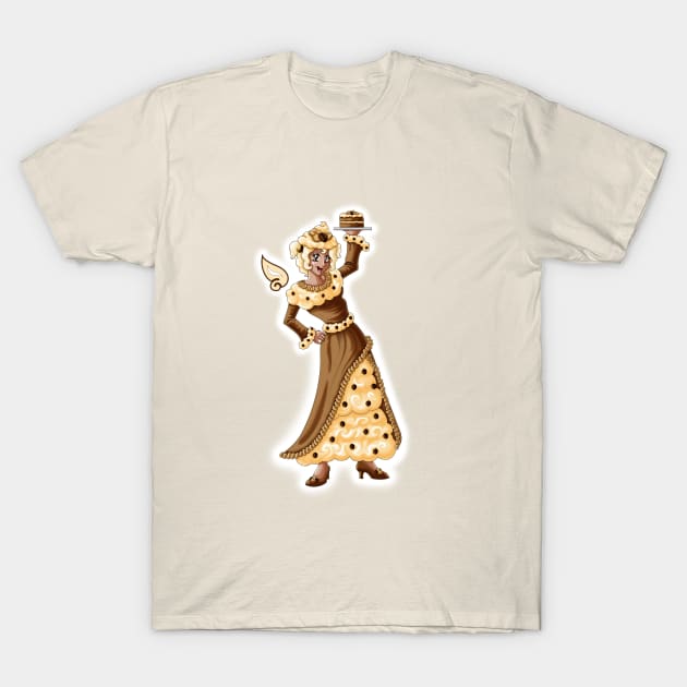 Coffee Walnut Cake - Sweet Fairies T-Shirt by Louisalulu Arts